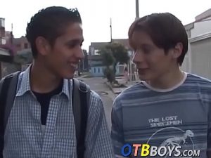 Hung latino twink ass bangs his friend and makes him cum
