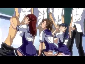 Horny Teen Students In a Hot Orgy in Class | Hentai