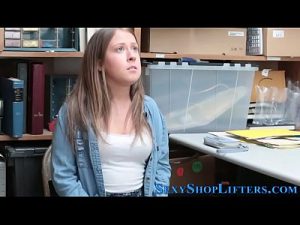 Teen shoplifter jizzed